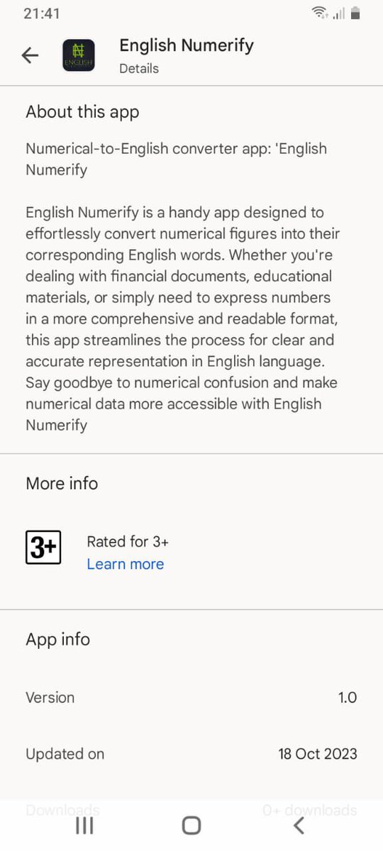 Achovile's tweet photo. No ads, zero data collected from users 👥  

#EnglishNumerify https://t.co/zLdPvKHGQ3