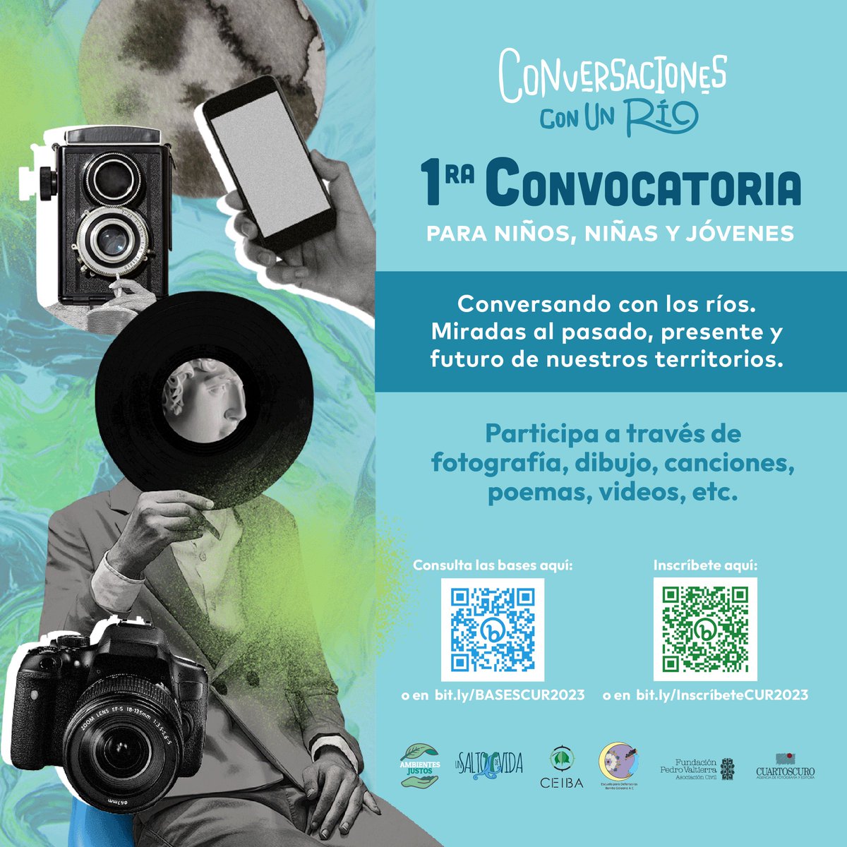 AmbientesJustos's tweet photo. Invitación estudiantes de primarias, secundarias y prepas de la cuenca del #ríoSantiago y otras para conversar a través de fotos, podcast, etc. acerca del entorno, territorios y ríos. Checa las bases en https://t.co/F36h0a2TCV
@unsaltodevidaac @CeibaBarranca @CuartoscuroMex https://t.co/8eWKEcNQum