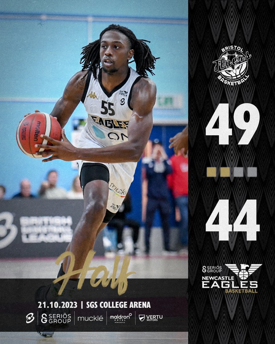 NewcastleEagle's tweet photo. 𝗧𝗛𝗘𝗥𝗘'𝗦 𝗝𝗨𝗦𝗧 𝟱𝗣𝗧𝗦 𝗜𝗡 𝗜𝗧 𝗔𝗧 𝗧𝗛𝗘 𝗛𝗔𝗟𝗙...

🖥 Watch LIVE🔴 at https://t.co/okwWMa5cUE
📈 Follow LiveStats at https://t.co/H9sKNpplt9

📷 @JSSportPhoto

#WeAreEagles #BritishBasketballLeague https://t.co/NLXli60LyI