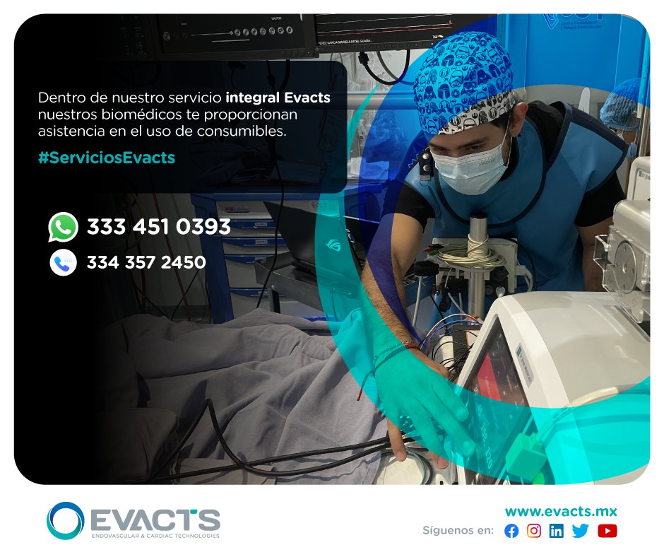 Evacts_mx's tweet photo. #ServiciosEvacts
Nuestros biomédicos te proporcionan asistencia y se encargan de verificar el óptimo funcionamiento de los #EquiposMédicos.
¿Tienes dudas sobre nuestro servicio o deseas cotizar? Contacta a nuestro equipo de ventas, será un gusto atenderte. https://t.co/YUjMqdMEvQ