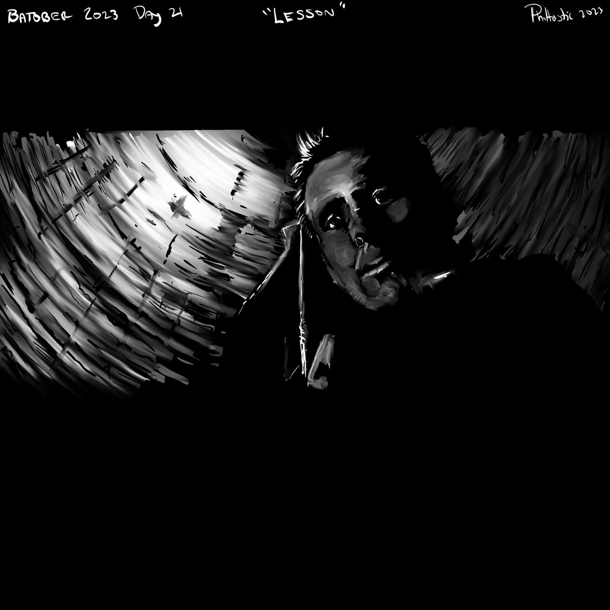 philtasticcomi1's tweet photo. #batober2023 day 21 #lesson #batman #batober #thomaswayne #well #whydowefall #brucewayne #dc #dccomics #comicbooks #comics #film #movie #darkknightrises #cinema #art #artwork #blackandwhite #blackandwhiteart https://t.co/pUtsCwf24t
