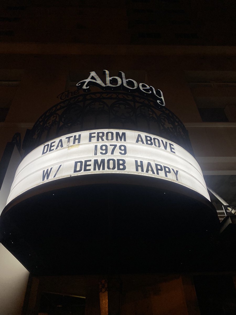 First show with <a href="/dfa1979/">DEATH FROM ABOVE 1979</a> was a dreamy banger last night in Orlando. 

All those wise people who got down early were treated to 40minutes of raw uncut Demob magic &amp; the same will be true for any clever Jacksonvillers who get down early to the Underbelly tonight x

See you soon