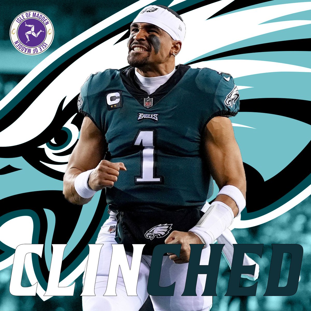 IsleOfMadden's tweet photo. Congratulations to the Philadelphia Eagles for clinching a playoff position! https://t.co/1XM2FdlbIg