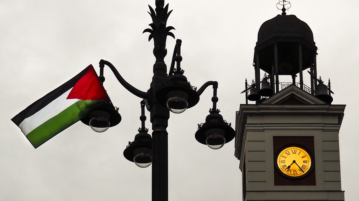 pedromox's tweet photo. Puerta del sol, Madrid. Domingo, 15 de octubre de 2023.

#FreePalestine #StopGenocide https://t.co/KnBcVgDSTG