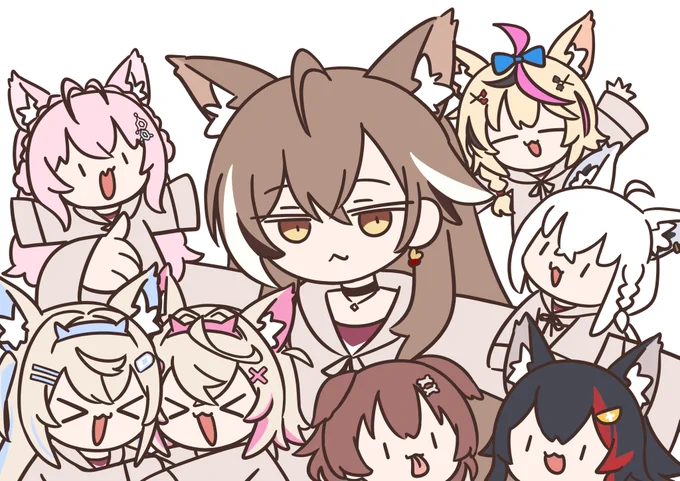 Papa wolf and babies #drawMEI