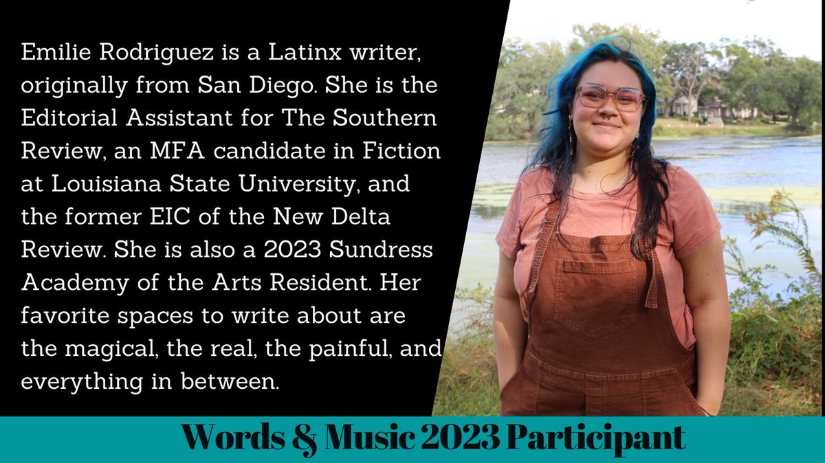 Meet Words & Music 2023 participant @emilierrrrr! #reading #writingcompetition #fiction #literaryfestival #wordsandmusicnola #nola