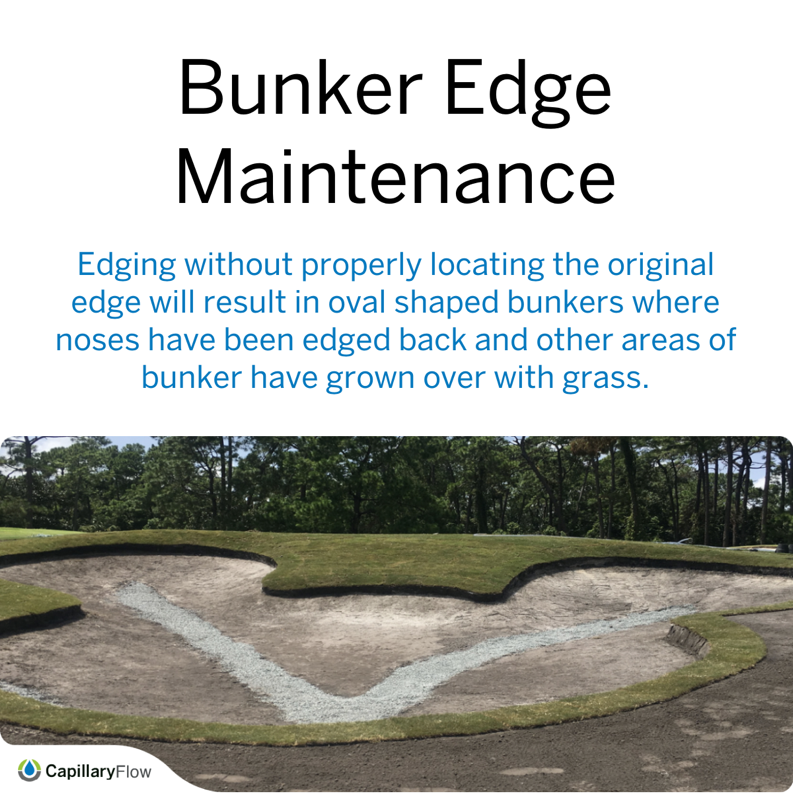 CapillaryFlow's tweet photo. 🌱✂️ Maintenance Monday: Let's discuss edging! Different bunker edges require unique techniques. Whether it's artificial turf or stacked sod, handle with care. Bunkers change shape over time, so find the original edge before edging. #CapillaryFlow #CapillaryEdge #Greenskeeping https://t.co/b2Ldhm9TBe