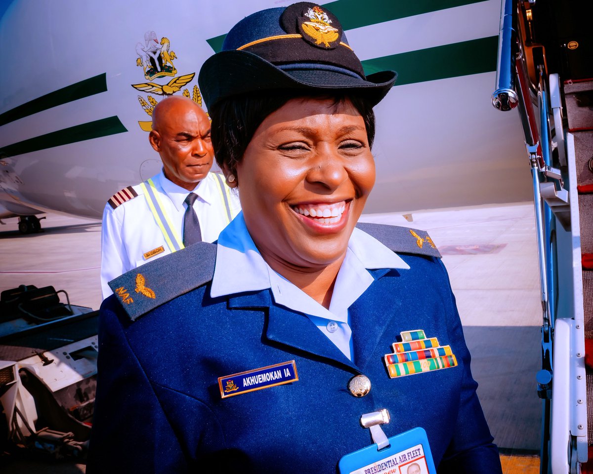 tolanialli's tweet photo. So here’s a salute to the unsung heroes, the Nigerian Presidential Airfleet crew. In their hands, the sky is not the limit; it’s just the beginning.
#TolaniAlli #TheHat #Storyteller #FlashbackSeries https://t.co/P17Gkw26Vt