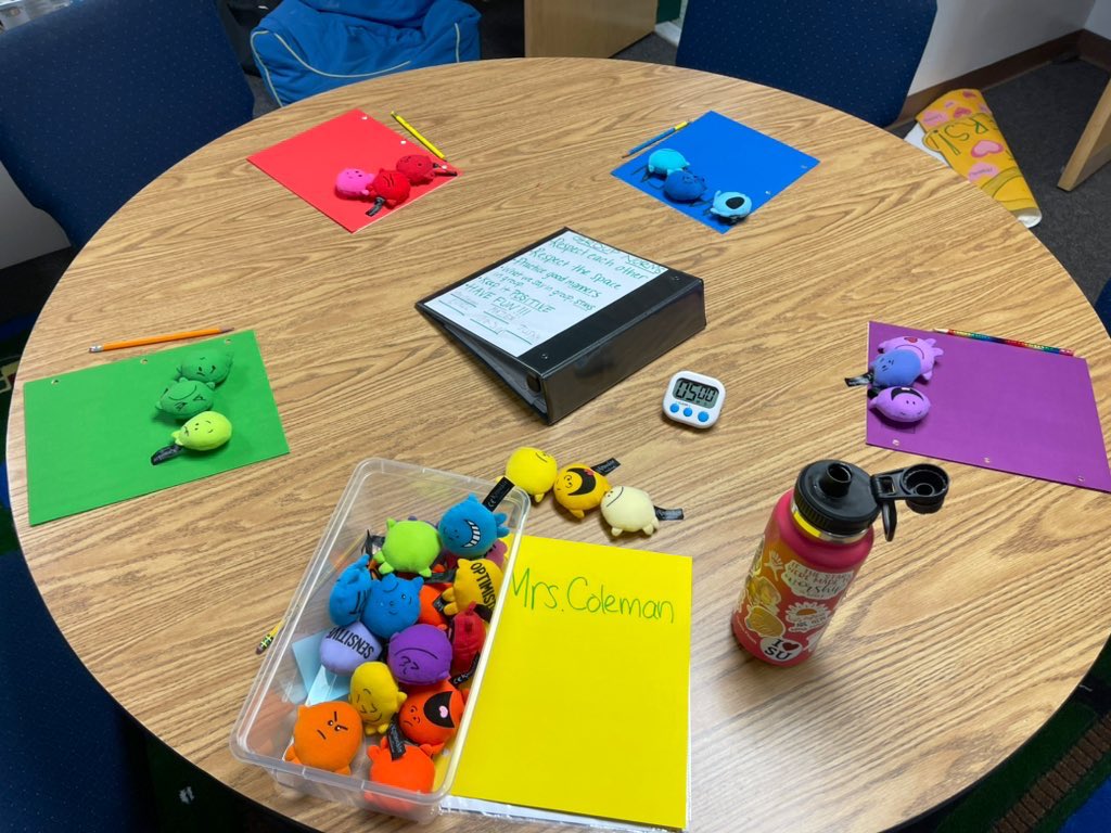 C_TheCounselor's tweet photo. Small groups are my fave!!! 2nd graders are learning some emotional regulation skills for those BIGGG feelings with @Kimochis !!! https://t.co/dKRAjUWJre