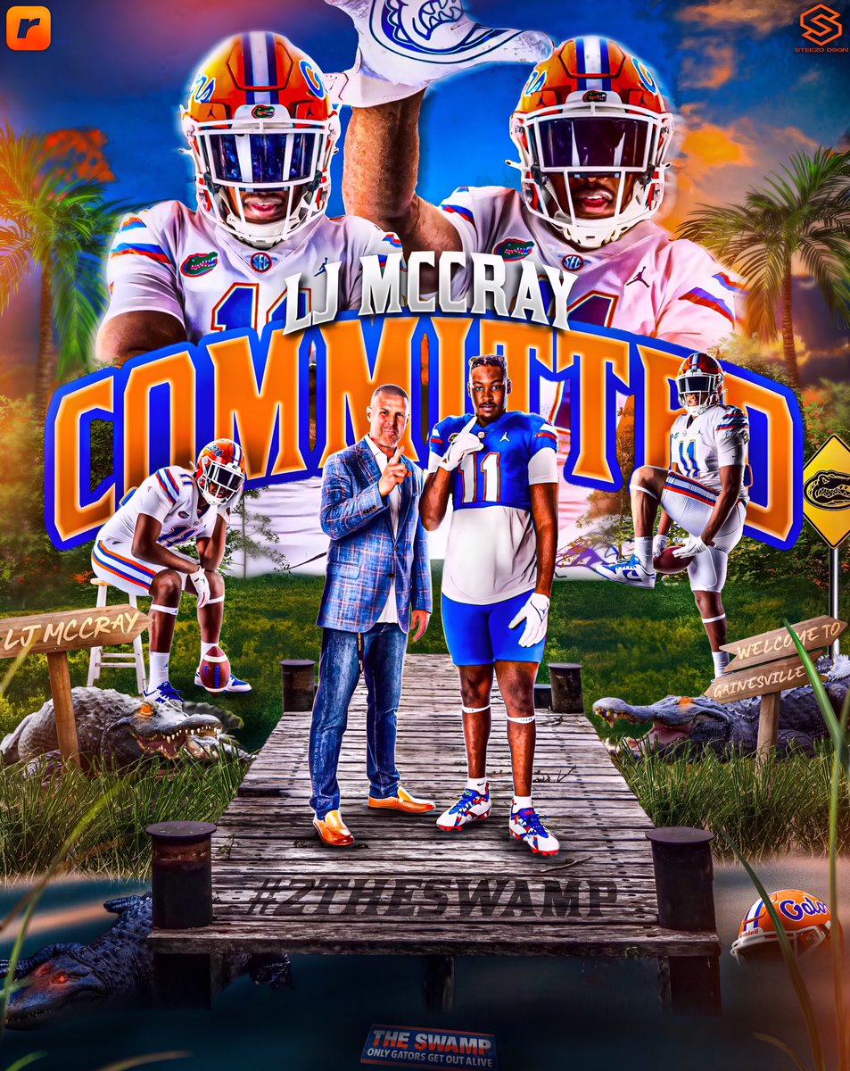 FLRecruits's tweet photo. BOOOOOM! 5🌟DL LJ McCray has committed to The Gators! 

The 6’6 260lb Daytona Beach native has shot up the rankings this year, with him now being ranked the #6 overall player in the NATION, and the #2 DL. He chose The Gators over Florida State, Georgia, and Miami. https://t.co/B1LsqLCCoc