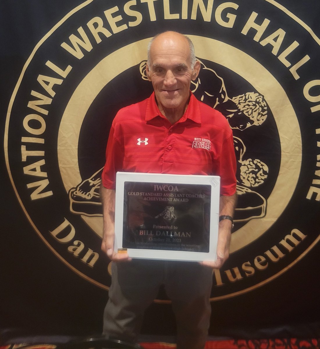 Coach Dallman received his assistant coach award today....there is no one more deserving than this man!  He is a living example of dedication and consistency! #THANKYOU