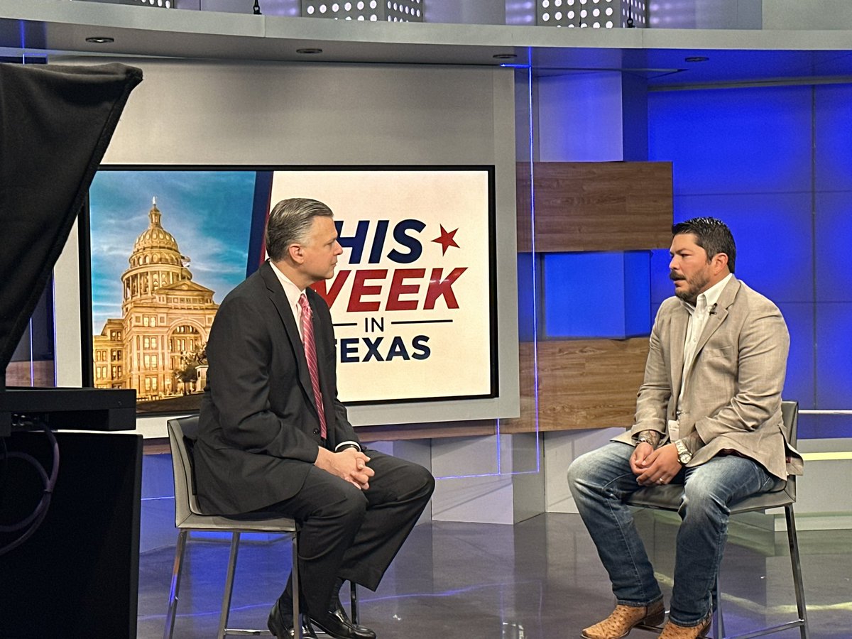 DAMarkGonzalez's tweet photo. It was a pleasure joining @TomAbrahams13 to talk about my campaign for US Senate. 

On the trail, one thing has been clear: Texans are fed up Ted Cruz. I’m running against him because as a twice elected District Attorney in a county Trump won twice, I know I can win. #adelante https://t.co/RiXWDcvwtd