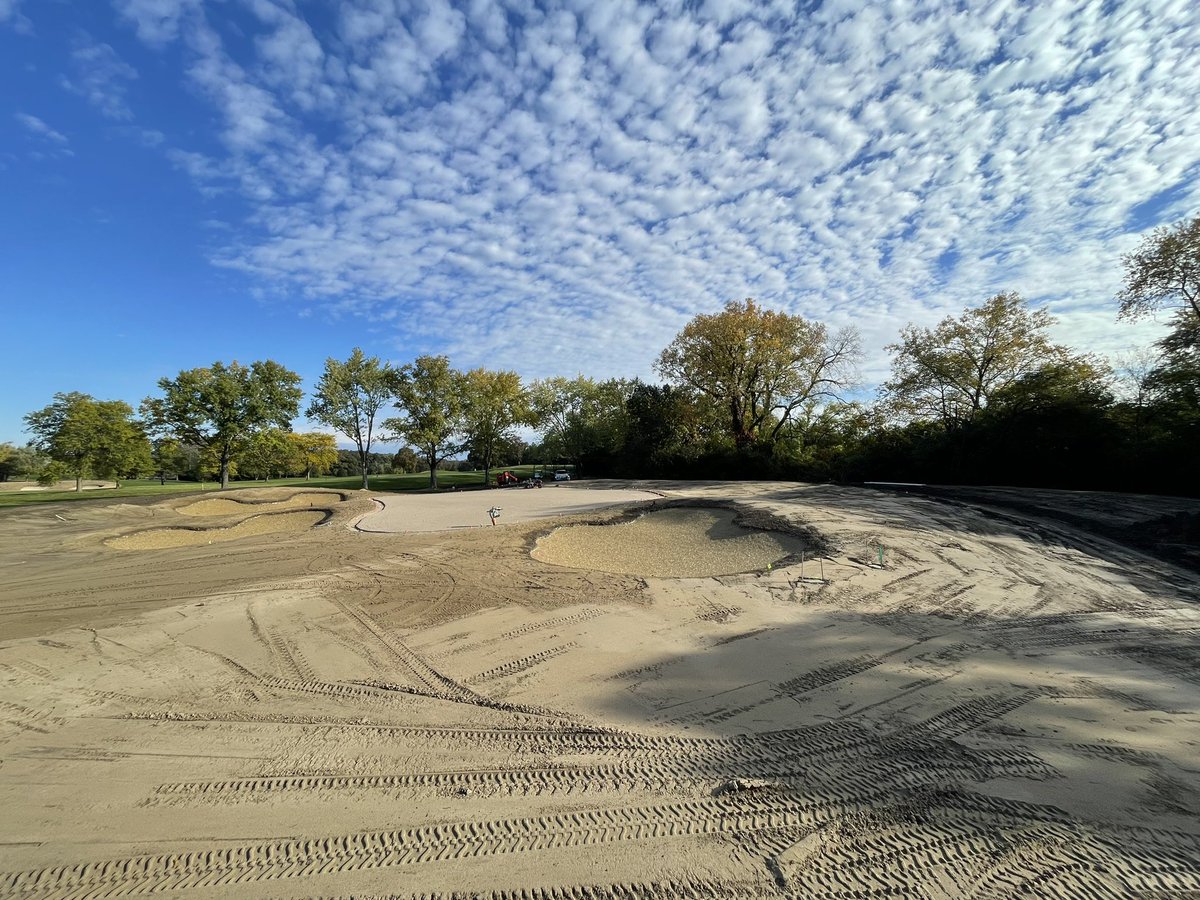 jemsekgolf's tweet photo. Few quick shots from the morning @CogHillGolf. 3rd green ready for seeding and 6th shaping up nicely. #dickwilson https://t.co/IlonAWrj3q