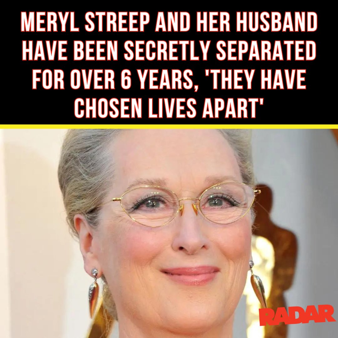 radar_online's tweet photo. The Devil Wears Prada actress #MerylStreep and her husband of 45 years, #DonGummer, have reportedly been living separate lives for over six years, https://t.co/Mxnrua1O5F has learned. (📸: MEGA)
https://t.co/eFevPujE25 https://t.co/qAo9vwrwcK