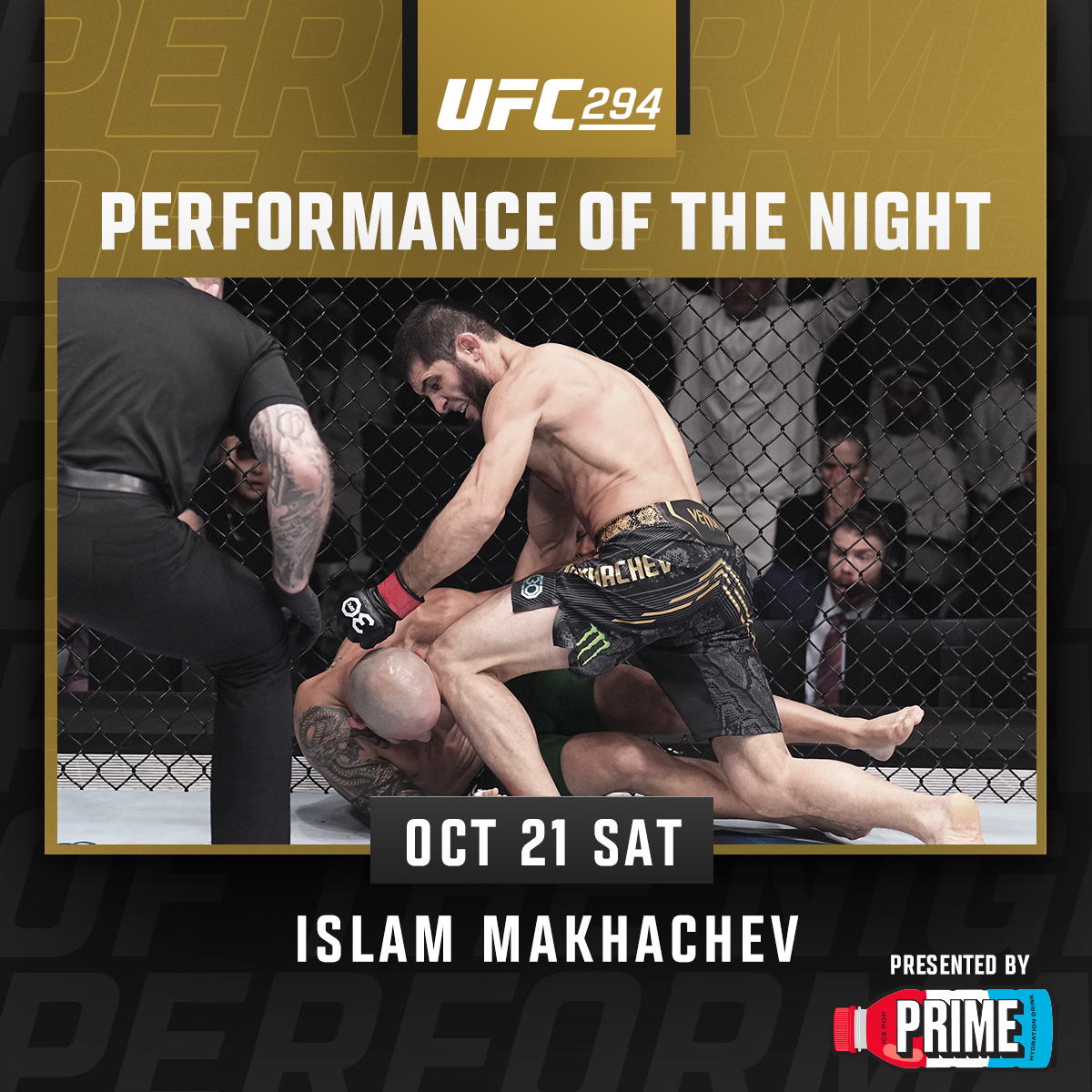 ufc's tweet photo. These 4️⃣ showed up and SHOWED OUT tonight 🤯

They leave with the POTN bonuses 💰#UFC294

[ B2YB @PrimeHydrate ] https://t.co/Euqq3QHBgQ