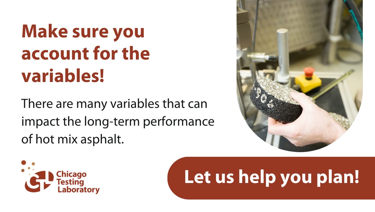 CHITestingLab's tweet image. The right #BalancedMixDesign partner will help you identify and adjust for variables such as geographic location, road use, aggregate source, and more! 

What can we address for you? 
bit.ly/47hfMxe

#RoadUsePlanning #AggregateSources #CTL #ChicagoTestingLab #HMA