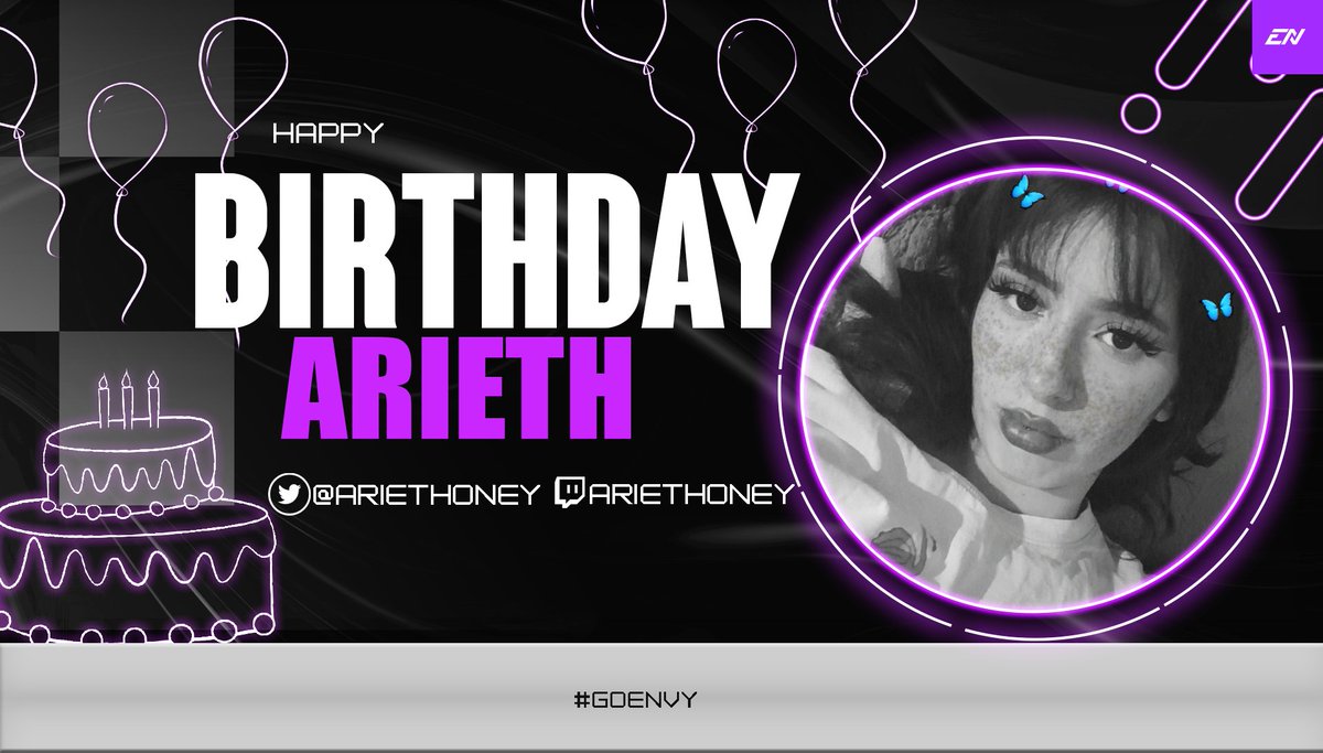 🎉La nación esta de fiesta🎉

🟣Deseamos un feliz cumpleaños a nuestra creadora de contenido @Ariethoney 🥳

No olviden seguirla en sus redes. 👇
twitch.tv/ariethoney_

#GoEnvy
#EnvySZN