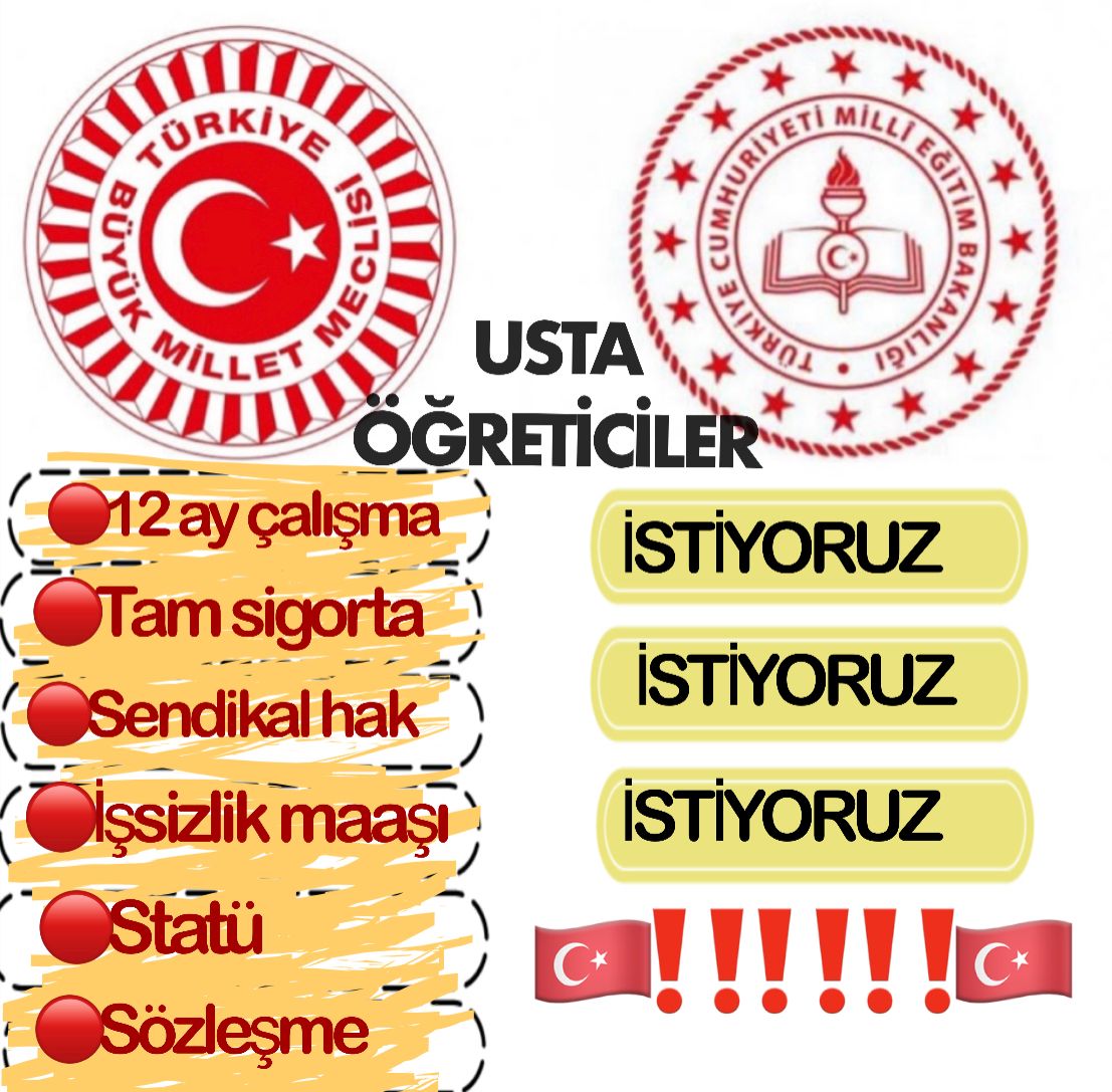 Yüzüncü Yıla yakışan, kapsayan, devlet, 32 yıldır yok sayılan bizlere de özlük,statü,sözleşme ile var olmak istiyoruz  Devlet Bahçeli #ustaöğreticiburda  <a href="/RTErdogan/">Recep Tayyip Erdoğan</a> <a href="/tcbestepe/">T.C. Cumhurbaşkanlığı</a> <a href="/Yusuf__Tekin/">Yusuf Tekin</a> <a href="/isikhanvedat/">Prof. Dr. Vedat Işıkhan</a>
<a href="/dbdevletbahceli/">Devlet Bahçeli</a>
<a href="/kemalsamlioglu/">Kemal ŞAMLIOĞLU</a> <a href="/yilmaznazif/">Nazif Yılmaz</a> 
<a href="/CelileErenOKTEN/">Celile Eren ÖKTEN</a>