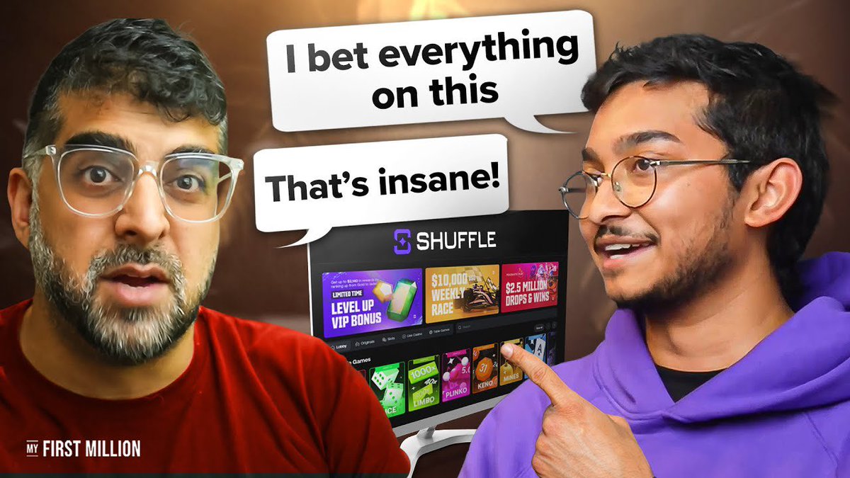 >at 18, help start a podcast called “My First Million”

>came back on as a guest years later

Mama I made it <a href="/ShaanVP/">Shaan Puri</a> 

youtu.be/ZPQCXbTEeeA?si…