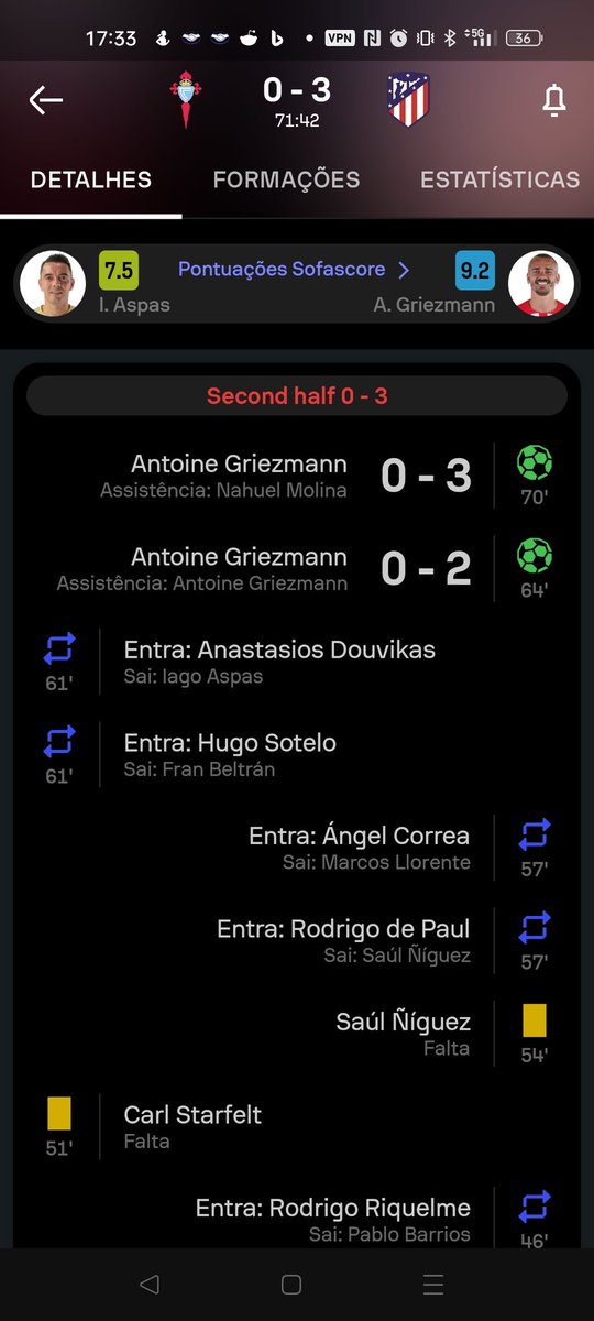 Hey <a href="/SofascoreBR/">Sofascore Brasil</a> o Griezmann é brabo mesmo hein?