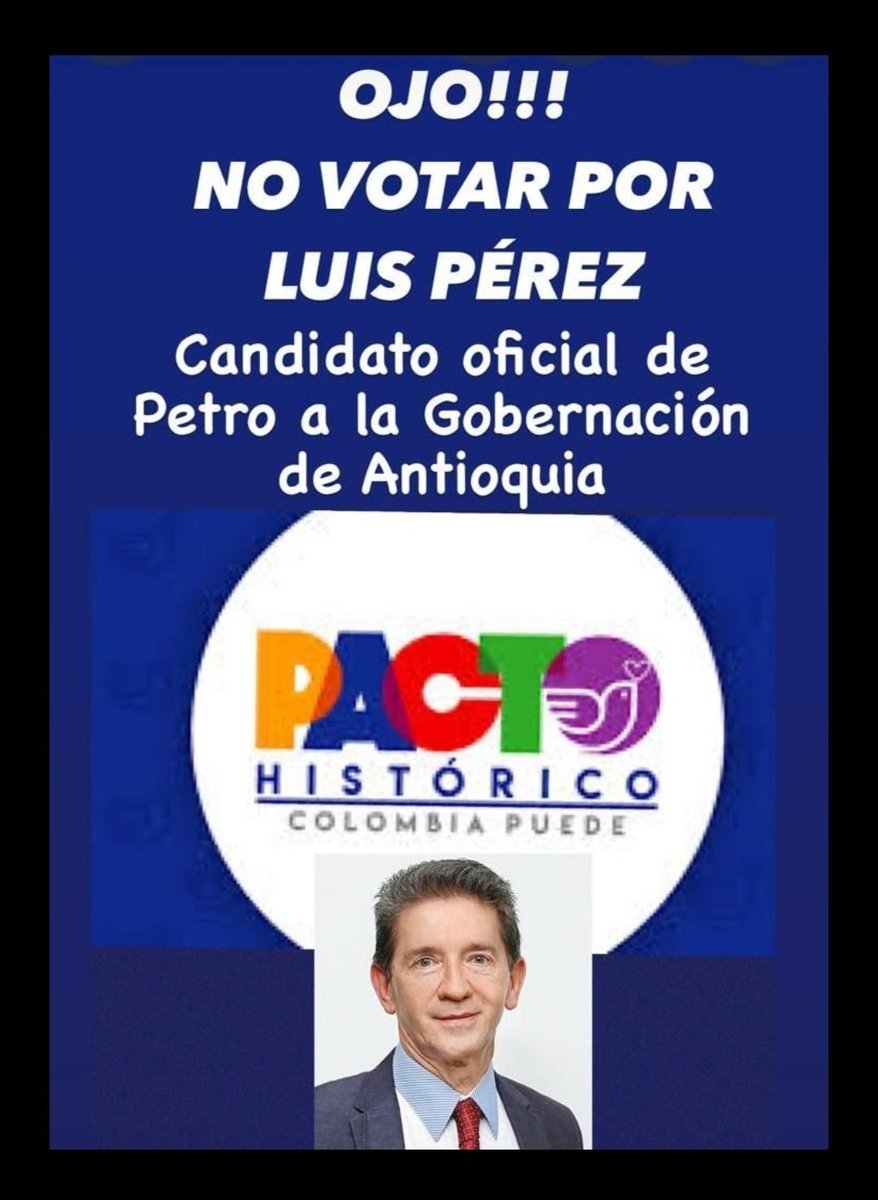 LemaPuerta1's tweet photo. #NiUnVotoAlPetrismo 
#VotoFicoAlcalde 
#AndresJulianGobernador https://t.co/kUMFCp3H8x