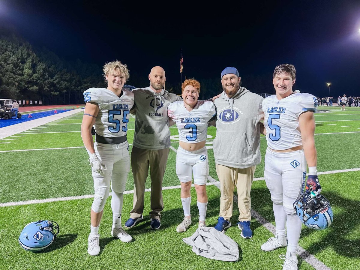 Jack knapp (@coachjknapp) on Twitter photo 1st region championship in school history! So much growth from these guys since freshman year!
<a href="/Al_Nelson32/">Alexander Nelson</a> <a href="/WillMosely05/">William Mosely</a> <a href="/MillsMORRIS12/">Mills Morris</a>
<a href="/NCCEaglesFb/">North Cobb Christian Football</a> 1st region championship in school history! So much growth from these guys since freshman year!
<a href="/Al_Nelson32/">Alexander Nelson</a> <a href="/WillMosely05/">William Mosely</a> <a href="/MillsMORRIS12/">Mills Morris</a>
<a href="/NCCEaglesFb/">North Cobb Christian Football</a>