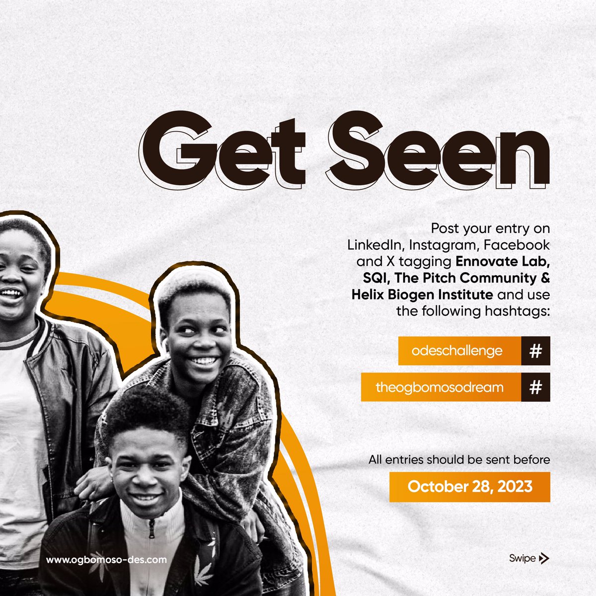 Ogbomoso_des's tweet photo. GET SEEN
Post your entry on Instagram and use the following hashtags:
#odeschallenge
#theogbomosodream https://t.co/Pr3qv2XU99