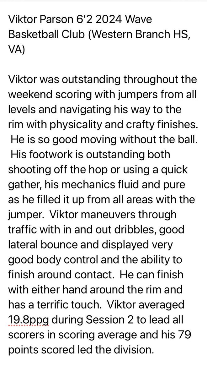 I_AMCoachHurdle's tweet image. College Coaches and recruiters D1, D2, D3. Viktor Parson @floorgeneralvik C/O 2024 6’2 Honors Student #uncommitted