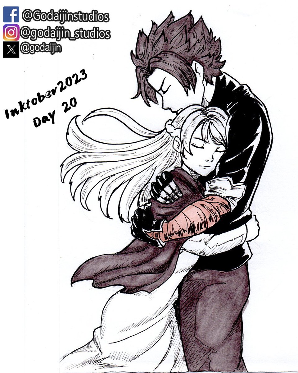 godaijin's tweet photo. Inktober 2023.

"Day 20" Alex and Luminesqua reunited.

@ComixVillain
#inktober2023 #inktoberchallenge #inktoberday13 #inktoberuy2023 #dibujoentinta  #godaijinstudios https://t.co/oZagPmouGo