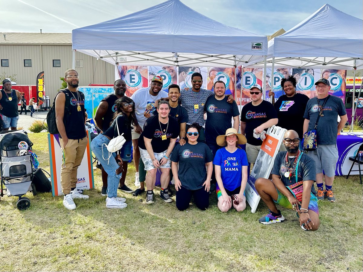 EngagingAR's tweet photo. What an EPIC day at Central Arkansas Pride!  Thank you to everyone who has stopped by our booth. #AlwaysEpic #EngagingArkansas #knowyourstatus https://t.co/2GSnluS6yJ