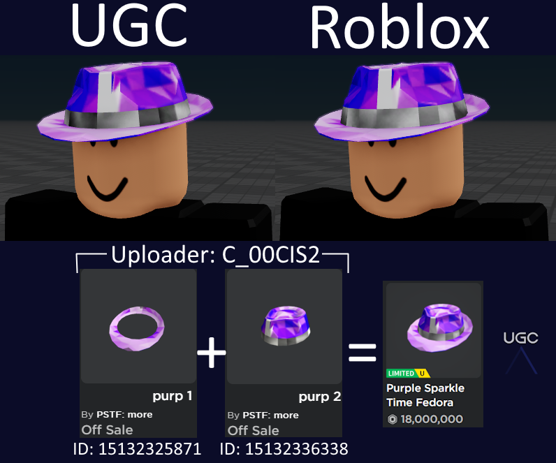 Peak” UGC on X: Looks like this item has been reuploaded to the same group  by UGC creator furrify. I think this is because selfietoon2 archived the  original. Item ID is 13764511268.