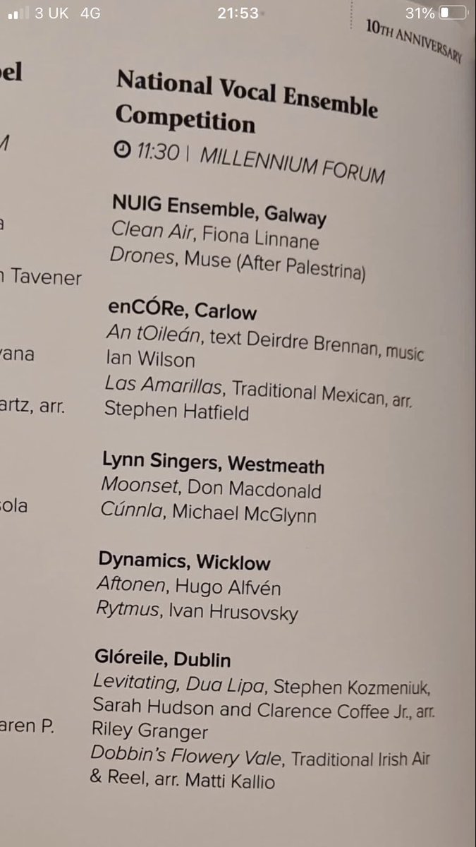 GalwayVocal's tweet photo. On Sunday morning we are going to premiere Clean Air by Fiona Linnane at the @derrychoirfest Our repertoire is influenced by social justice themes and we look forward to bringing these pieces about democracy, war, environmental damage etc #DerryChoirFestival 📣 https://t.co/xAyq36Wj8t