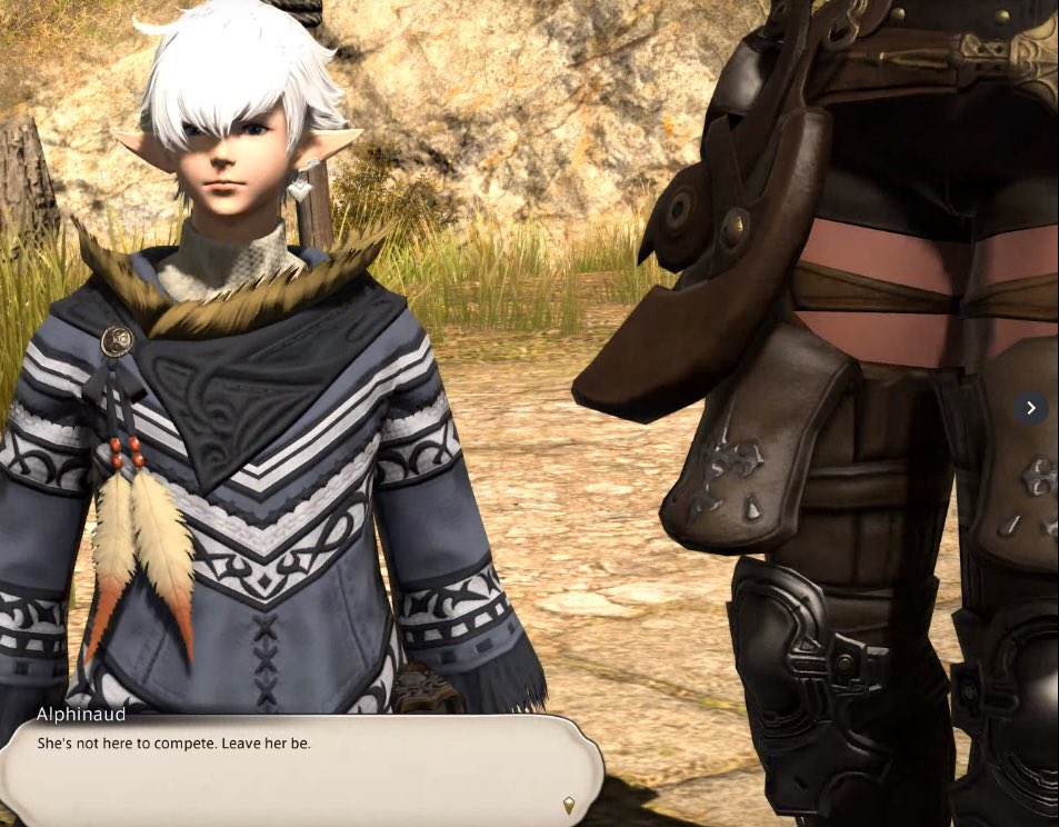 chukishima's tweet photo. one of my fave ffxiv pix, this is the max height femroe experience https://t.co/8pGVRrTC1Y
