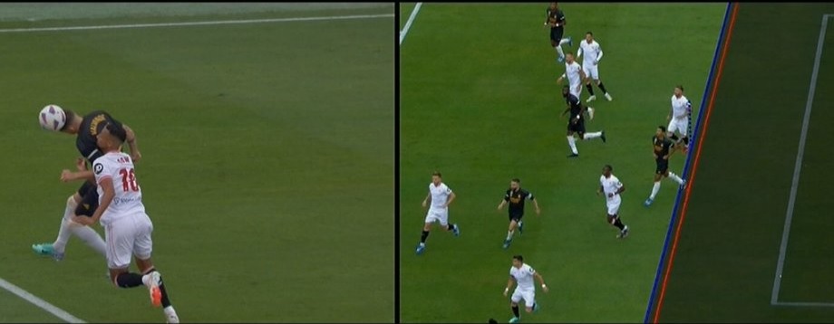 cabaislois's tweet photo. Darle toda la difusión posible a esta toma porque no creo que tarden en censurarla ya que demuestra claramente que el VAR ha manipulado la única imagen que hemos visto: ponen el momento en que Valverde toca el balón y el del pie adelantado de Bellingham separados porque https://t.co/wguNVmkesv