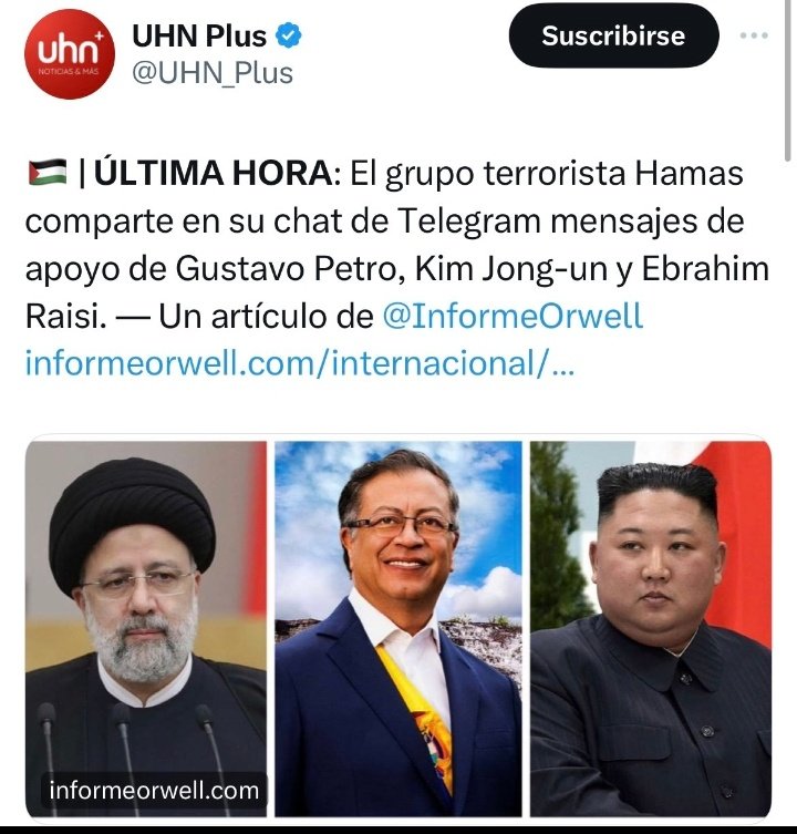 LemaPuerta1's tweet photo. #Repite
#PetroLiderMundialDelTerrorismo #PetroNoMientas
#PetroTerroristaDelHamas https://t.co/Z3IKk51r67