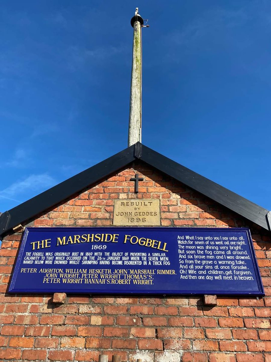 hiddensouthport's tweet image. New &amp;amp; correct signage added to the #Marshside fogbell today in readiness for the open day next Saturday 28th. Looks absolutely stunning if you ask me 💯