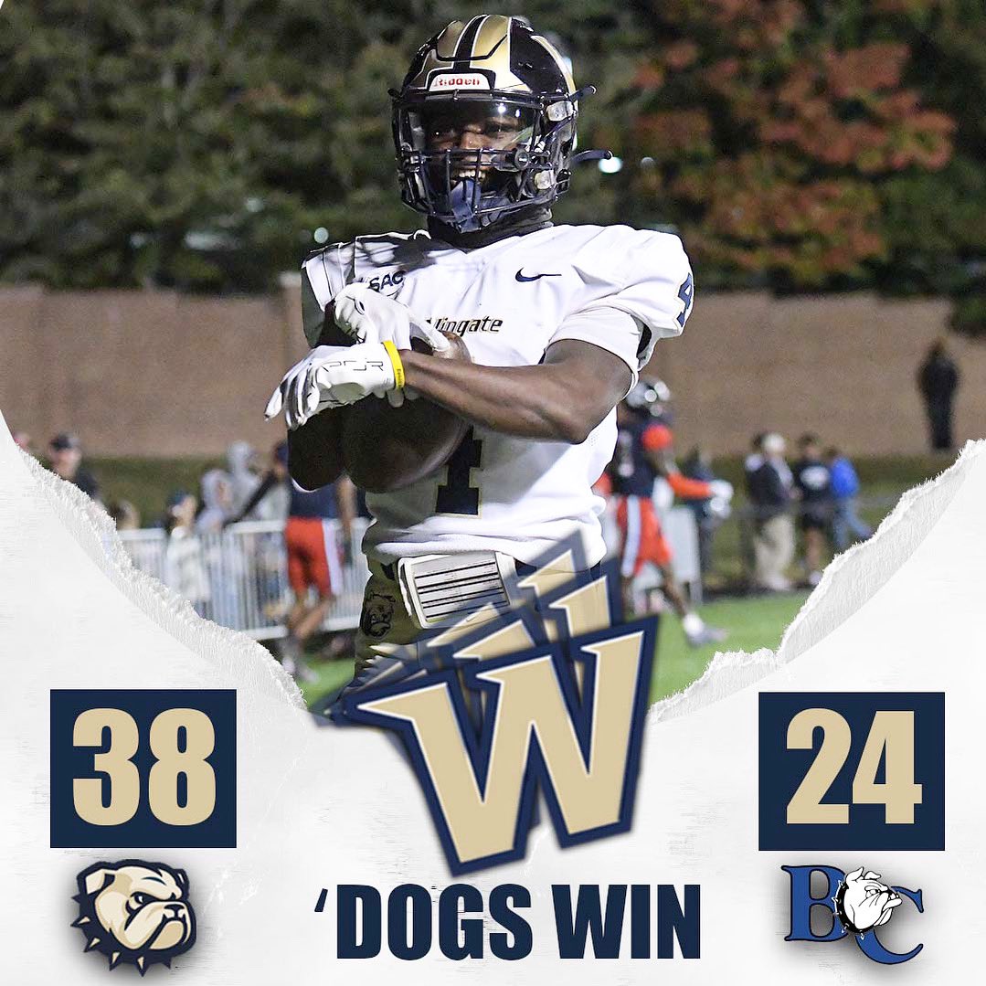 Wingate Bulldogs (@wu_bulldogs) on Twitter photo BULLDOGS WIN!!!!!!!
<a href="/WingateFb/">Wingate Bulldogs Football</a> piles up a season-high 479 yards of offense in a 38-24 road victory!!
Bentley threw for 275 yards & 3 TDs; Jones had 7 catches for 163 yards & a TD!
#OneDog BULLDOGS WIN!!!!!!!
<a href="/WingateFb/">Wingate Bulldogs Football</a> piles up a season-high 479 yards of offense in a 38-24 road victory!!
Bentley threw for 275 yards & 3 TDs; Jones had 7 catches for 163 yards & a TD!
#OneDog