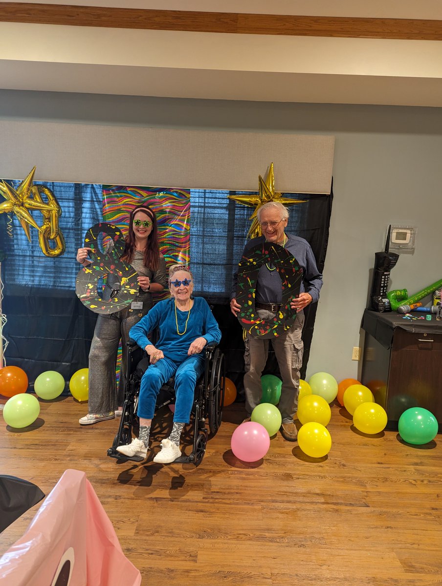 GenoaRetirement's tweet photo. Our 80's Theme Dinner in Legacy was so totally gnarly! What a blast. Not only did we have a great time we also welcomed a new resident into our Legacy Family. What a perfect day here on the Lane. https://t.co/pBMUy5KW0o