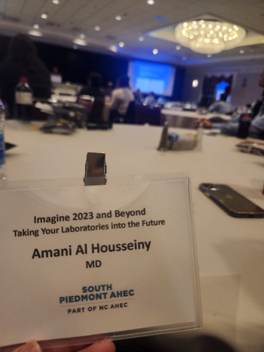 Amani Al Housseiny, MD (@amani_housseiny) on Twitter photo It was a great experience to attend "Imagine 2023 and Beyond - Taking Your Laboratories into the Future" involving all four NC academic pathology departments, creating a convenient and inclusive CME.
#ImagineLab23
<a href="/Atrium_WakePath/">Atrium Health Wake Forest Pathology</a>
<a href="/ECU_Pathology/">ECU_Pathology</a>
<a href="/UNCPathology/">UNC Dept of Pathology and Laboratory Medicine</a>
<a href="/DukePathDept/">DukePathDept</a> It was a great experience to attend "Imagine 2023 and Beyond - Taking Your Laboratories into the Future" involving all four NC academic pathology departments, creating a convenient and inclusive CME.
#ImagineLab23
<a href="/Atrium_WakePath/">Atrium Health Wake Forest Pathology</a>
<a href="/ECU_Pathology/">ECU_Pathology</a>
<a href="/UNCPathology/">UNC Dept of Pathology and Laboratory Medicine</a>
<a href="/DukePathDept/">DukePathDept</a>