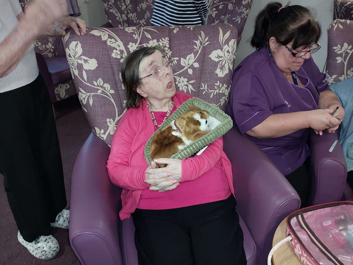 doing some arts and crafts, been having our nails, cuddles with our pet therapy dogs and having a nice cup of tea together. <a href="/AnchorLaterLife/">Anchor</a>