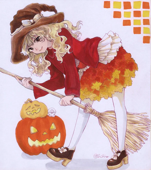 紅葉の魔女 #コピック