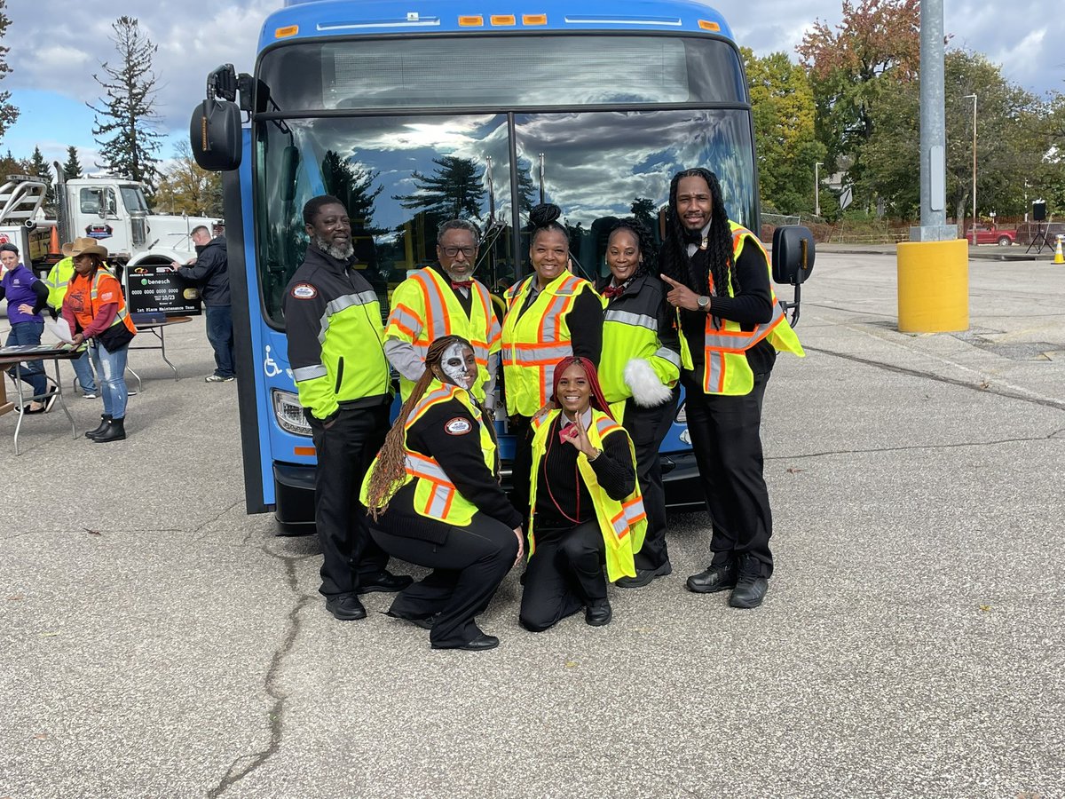 Although @MDOTMTAHolly beat me today at the @mtamaryland Bus & Maintenance Roadeo, everyone had a great time and good competition. Tremendous pride shown by all out employees.  I smell a rematch next year! #transit #Transportation #Baltimore #mdotcares