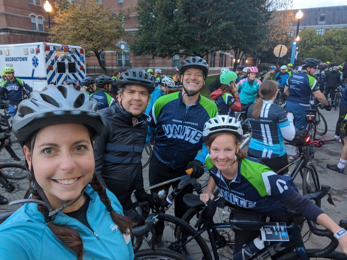 Well, #Bellringer23 threw some curve balls my way 😅 Between 20 mph wind gusts and a flat tire, my planned 50-mile ride ended up being more like 42 miles. Still so grateful for this community coming together to #GearUpEndCancer! @RideBellRinger @LombardiCancer @GeorgetownCPC