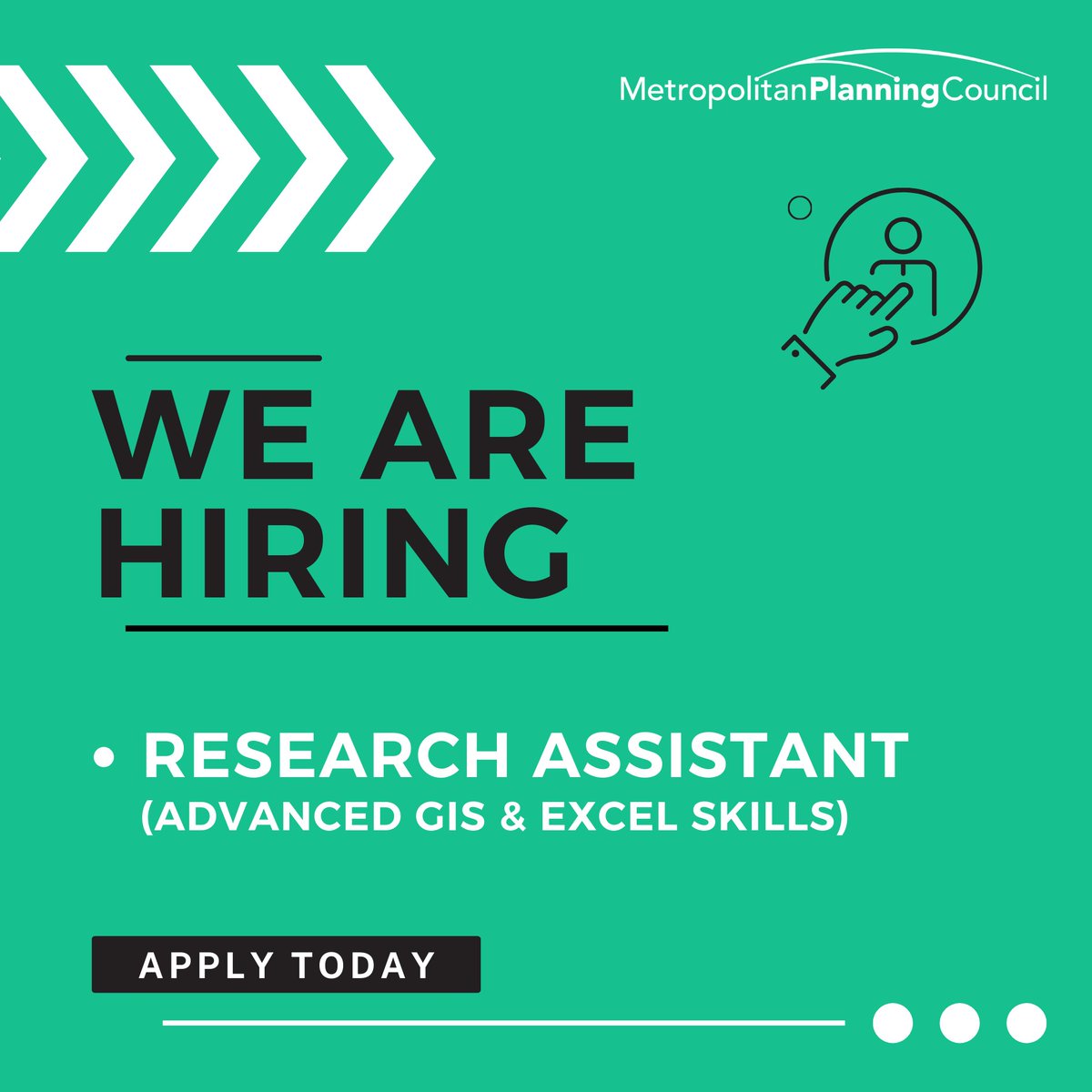 Do you have advanced GIS and Excel skills? If so, consider applying for the open 'Research Assistant' role on the MPC team! To learn more and apply, visit metroplanners.org/employment or click the link in our bio. #Hiring #ChicagoHiring #Research