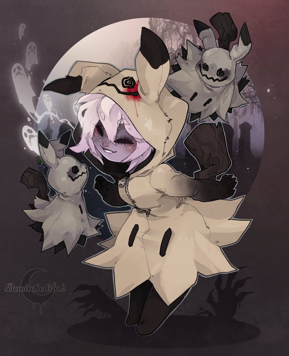 ミミッキュ 「 SPOOKY POKÉMON   Mimikyu • Noibat • Pum」|☾ WITCH ☾のイラスト