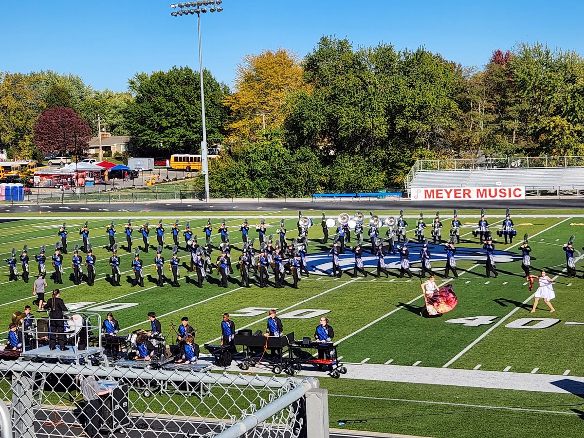 LhsWolfley's tweet photo. Last @LHSPrideBand competition for me as a Band Mom. So proud of you, Ben Wolfley and the rest of the Blue Jay Pride and Guard! #GoJays https://t.co/Fw5em6CAo8