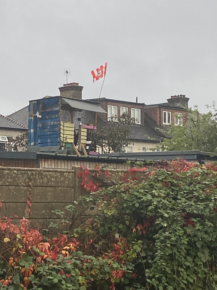 *Spotted a Bees flag flying high from Gunnersbury Park as we walked back to the car up LRN 😌🐝♥️👍🏼 #BREBUR #PL #BrentfordFC