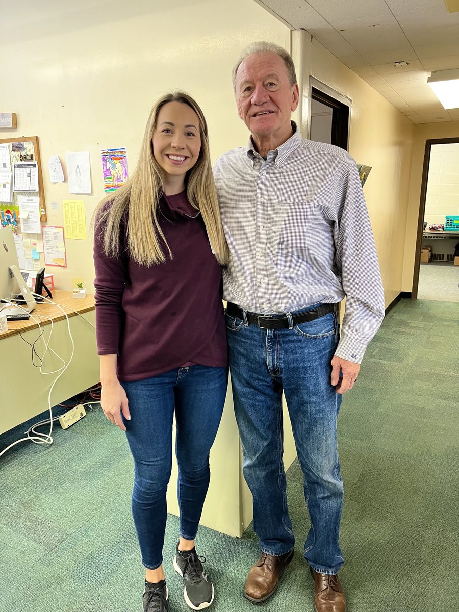 I was a substitute teacher in the building where our daughter Katie is the Assistant Principal! Tough boss, but a great memory!