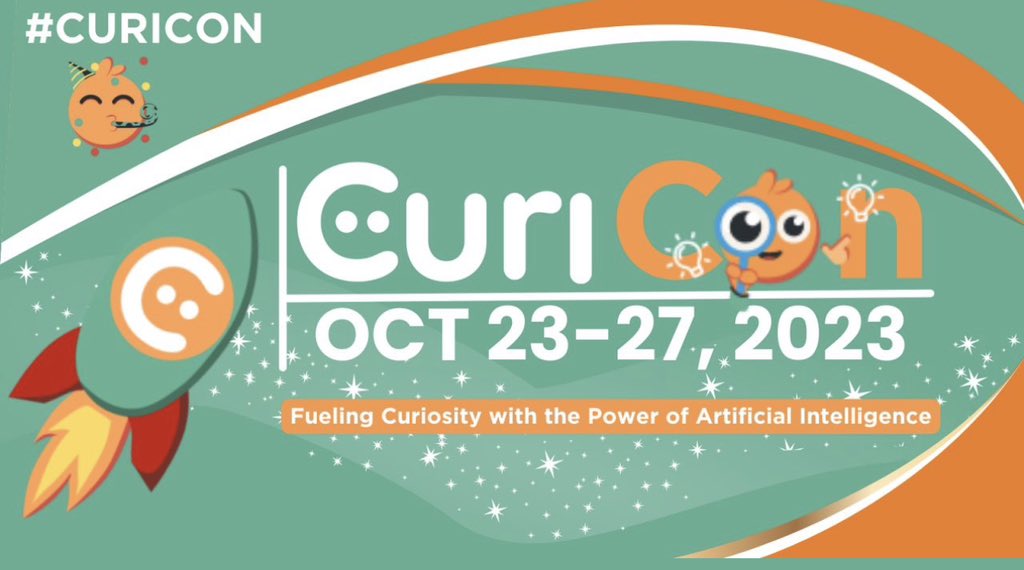 🚀Fuel your curiosity with the power of Artificial Intelligence at Curicon!
🤖✨ Join us from October 23-27 for a week of educational excitement. 

Register now: curipod.com/curicon-2023?u… Howard&utm_medium=&utm_campaign=curicon&utm_content=

 #Curicon #AIinEducation #ThinkOrange 📚