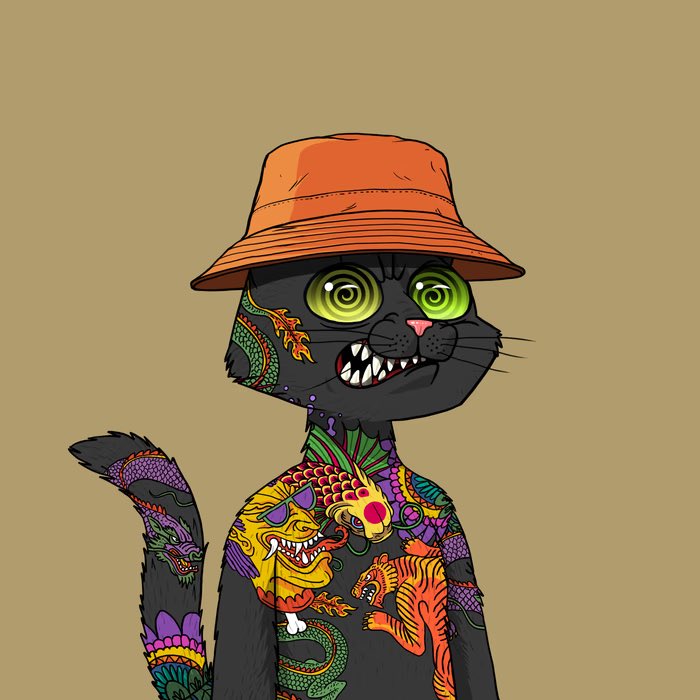 Thanks @nftsifter for the smooth trade! <a href="/MarsCatsVoyage/">Mars Cats Voyage</a> #15 is secured. First tatted cat too!